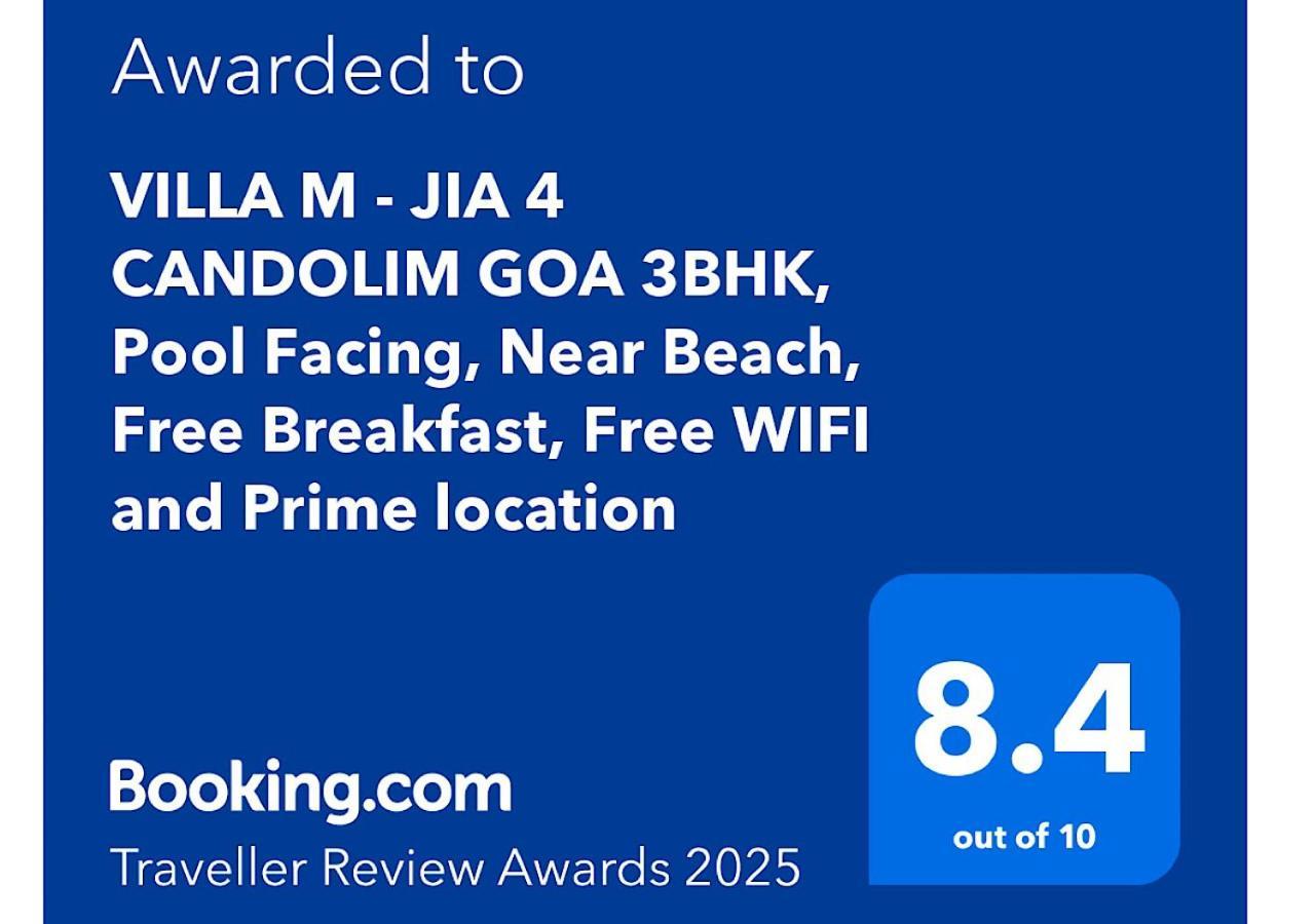 Villa M - Jia 4 Candolim Goa 3Bhk, Pool Facing, Near Beach, Free Breakfast, Free Wifi And Prime Location Aguada Exterior foto